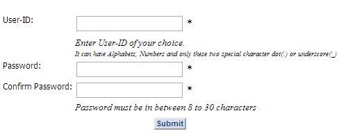 create user id password
