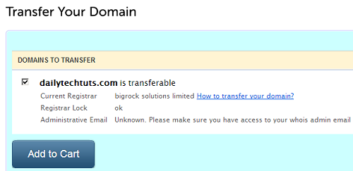 domain status before transfer