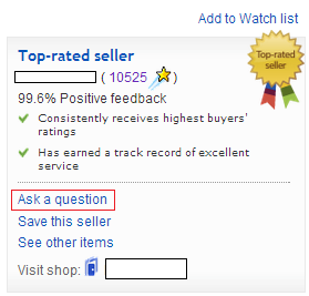 ebay ask a question