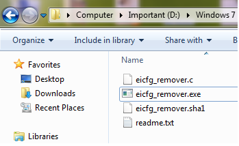 eicfg remover windows 7