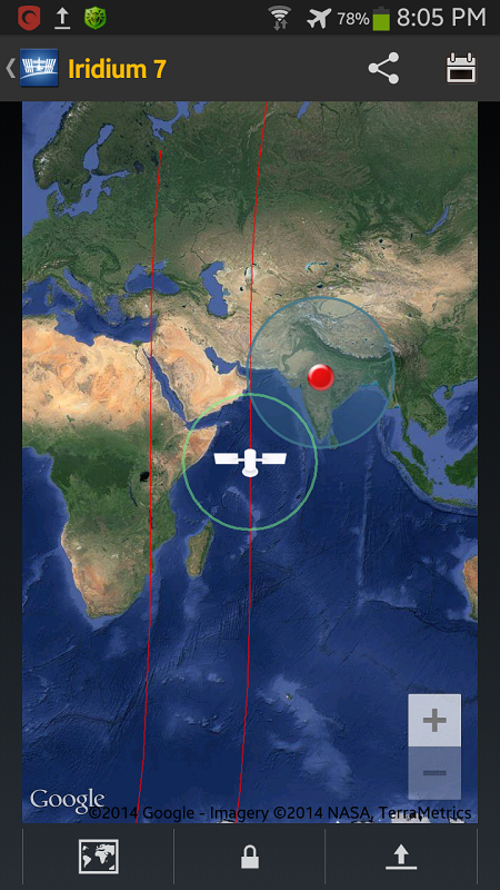iss on map
