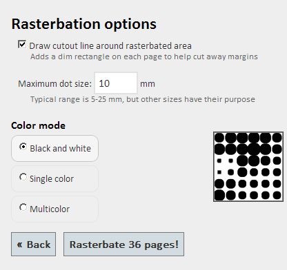 rasterbation options