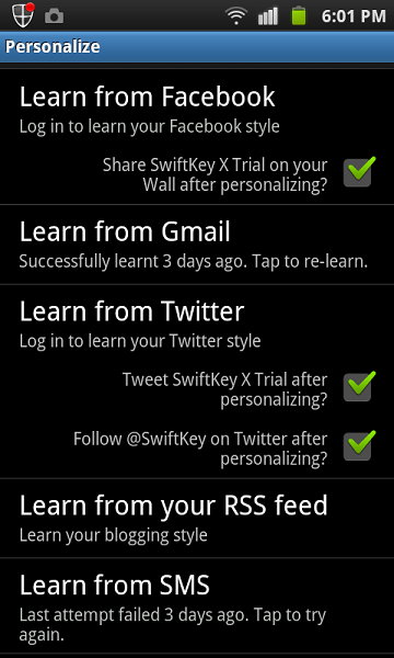 swiftkey x personalization